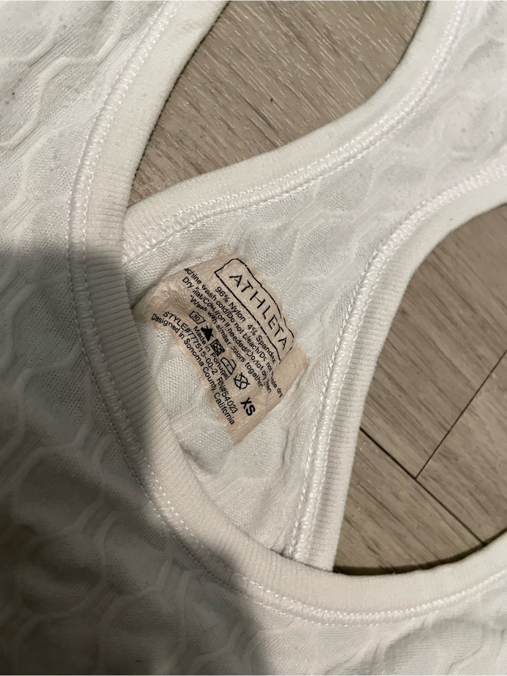Athleta White Textured Racerback Tank - Picture 2 of 3
